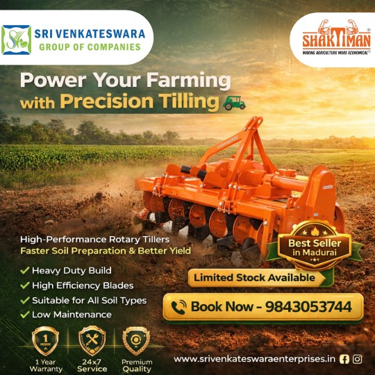 Authorized Shaktiman Rotary Tiller Dealer in Madurai Built for Maximum Productivity