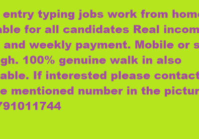 Home based Data entry genuine proje job opening in Poonamallee | ChennaiFreeAdz